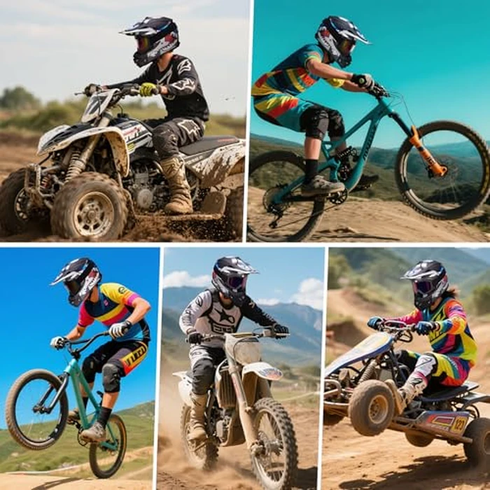 JQF Gear Youth Kids Dirt Bike Helmets Motocross Offroad ATV BMX MX Dirtbike Motorcycle Helmet J-01 with Goggles and Gloves DOT Approved (Gray Shark, S) by JQF Gear - Image 3