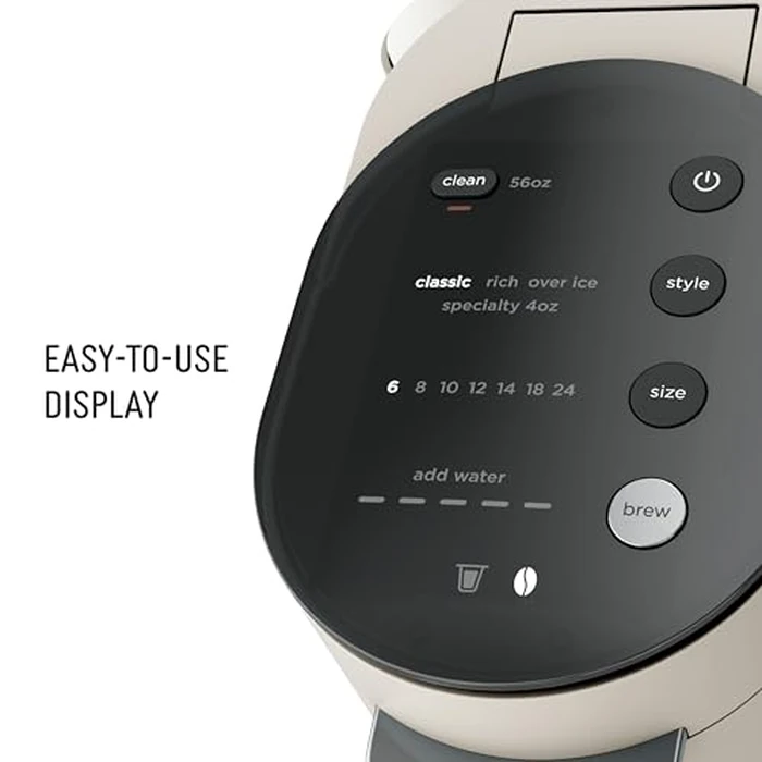 Ninja Pod & Grounds Specialty Single-Serve Coffee Maker, K-Cup Pod Compatible, Brews Grounds, Compact Design, Built-In Milk Frother, 56-oz. Reservoir, 6-oz. Cup to 24-oz. Mug Sizes, Stone, PB051ST by Ninja - Image 7