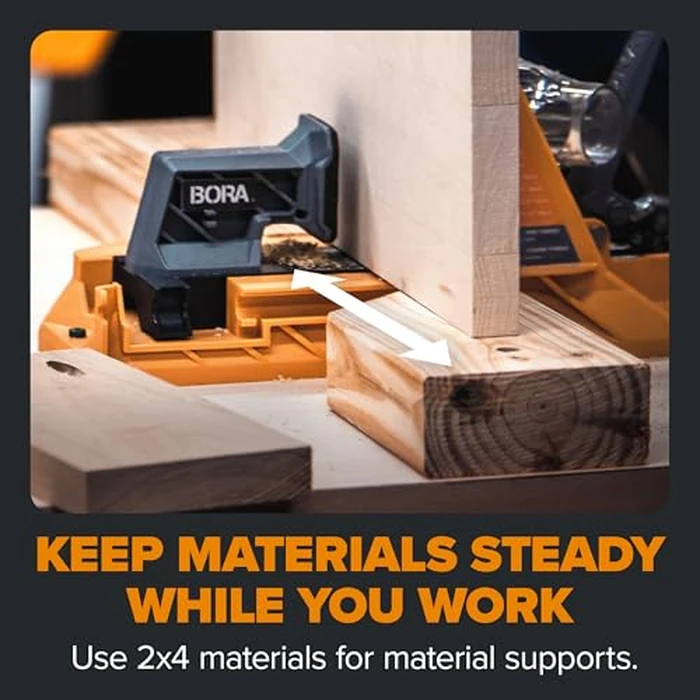 BORA Automatic Pocket Hole Jig with 50 Color-Coated Screws, Auto Adjusting Drill Guide, Pocket Hole Jig Kit for Woodworking - For Materials 1/2 inch to 1 1/2 inch Thick, Power Tool Accessory Jigs by BORA - Image 9