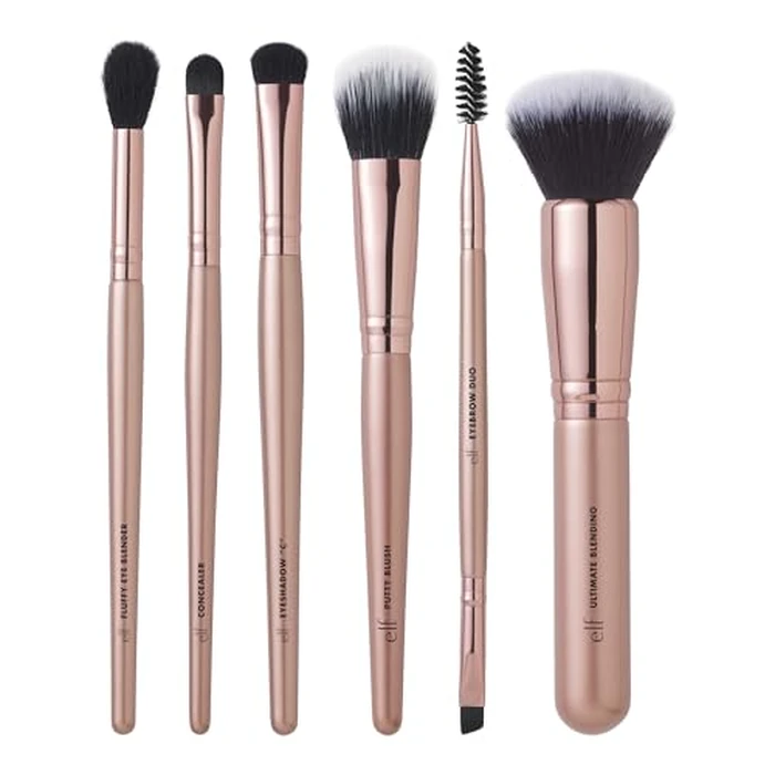 e.l.f. Flawless Face Kit, 6-Piece Brush Collection, Brushes For Face, Eyes & Brows, Vegan & Cruelty-Free by e.l.f. - Image 4