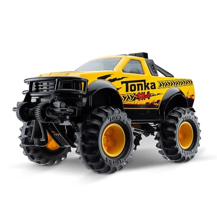 Tonka Steel Classics, Classic 4x4 Pickup Truck - Made with Steel and Sturdy Plastic, Yellow Friction Powered, Boys and Girls, Toddlers Ages 3+, Big Construction Vehicle, Birthday Gift, Holiday by Tonka - Used - Acceptable condition - CA$25.30