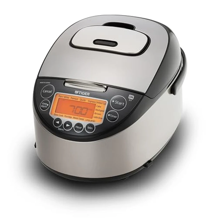 Tiger JKT-D Multi-Functional Induction Heating (IH) Electric Rice Cooker with 12 Cooking Settings (Silver Black) by Tiger - Image 1