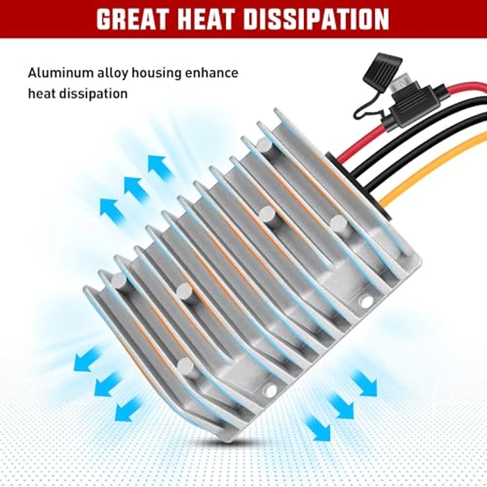 Nilight 48V 36V to 12V Voltage Converter 360W 30A Regulator Step Down to 12VDC Waterproof DC Convert Reducer Power Supply Transformer Module for Golf Cart Scooters by Nilight - Image 6