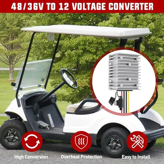 Nilight 48V 36V to 12V Voltage Converter 360W 30A Regulator Step Down to 12VDC Waterproof DC Convert Reducer Power Supply Transformer Module for Golf Cart Scooters by Nilight - Image 8