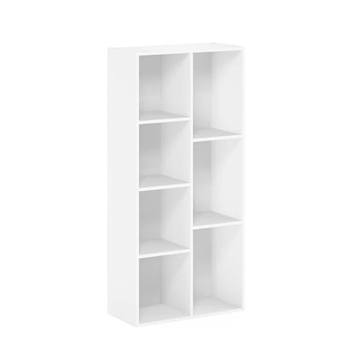 Furinno LUDER Book Shelf, 7-Cube Bookshelf, Bookcase, 9.4 x 19.5 x 41.7, for Living Room, Bedroom, Home Office, White by Furinno - Used - Very Good condition - CA$51.40