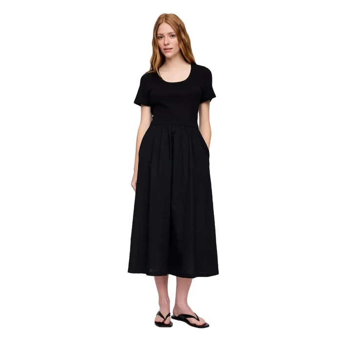 GAP Womens Scoop Neck Midi Dress Black 1 XS/P by GAP - Used - Like New condition