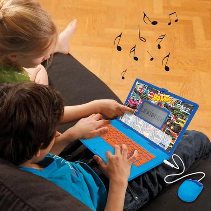 Lexibook Hot Wheels, Educational and Bilingual Laptop in English/Spanish, Toy for Children with 124 Activities to Learn, Play Games and Music, Blue, JC598HWi2 by LEXiBOOK - Image 4
