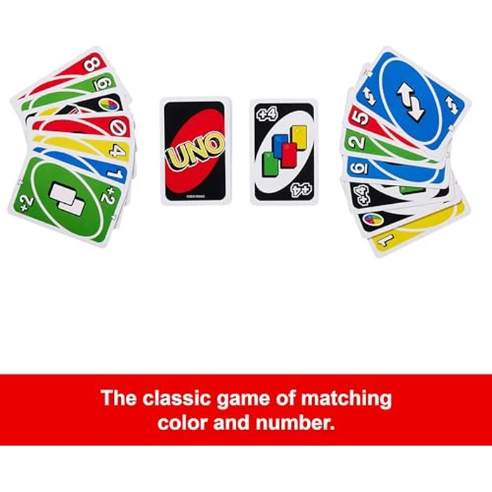 Mattel Games UNO Card Game for Kid, Adult & Family Nights & Parties, Travel & Vacations, Color Blind Accessible & Customizable Deck (Amazon Exclusive) by Mattel Games - Image 2