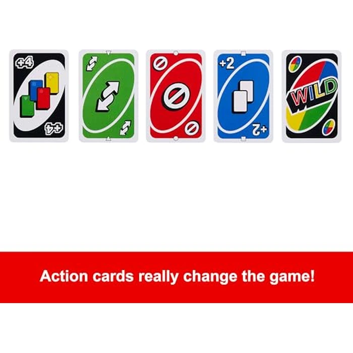 Mattel Games UNO Card Game for Kid, Adult & Family Nights & Parties, Travel & Vacations, Color Blind Accessible & Customizable Deck (Amazon Exclusive) by Mattel Games - Image 3