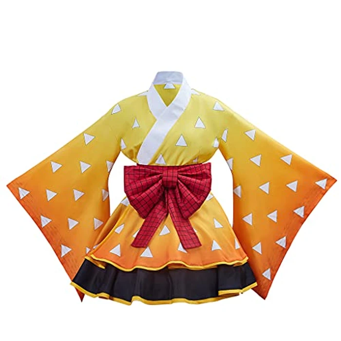 1791's lady Kamado Tanjirou Cosplay Costume Kimono Halloween Party Cosplay Outfit (Agatsuma Zenitsu, XS) by 1791's lady - Used - Very Good condition - US$26.72