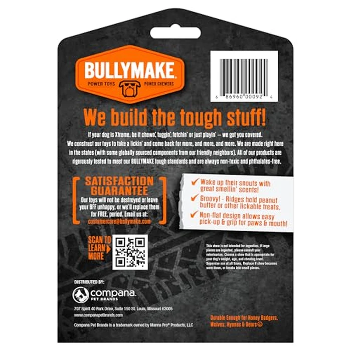 BULLYMAKE Red Tough Chew Steak Toy for Dogs, Durable Nylon Dog Toys for Aggressive Chewers, Dental Stimulating, Tough Chewers, Boredom Busting, Made in USA by BULLYMAKE - Image 7