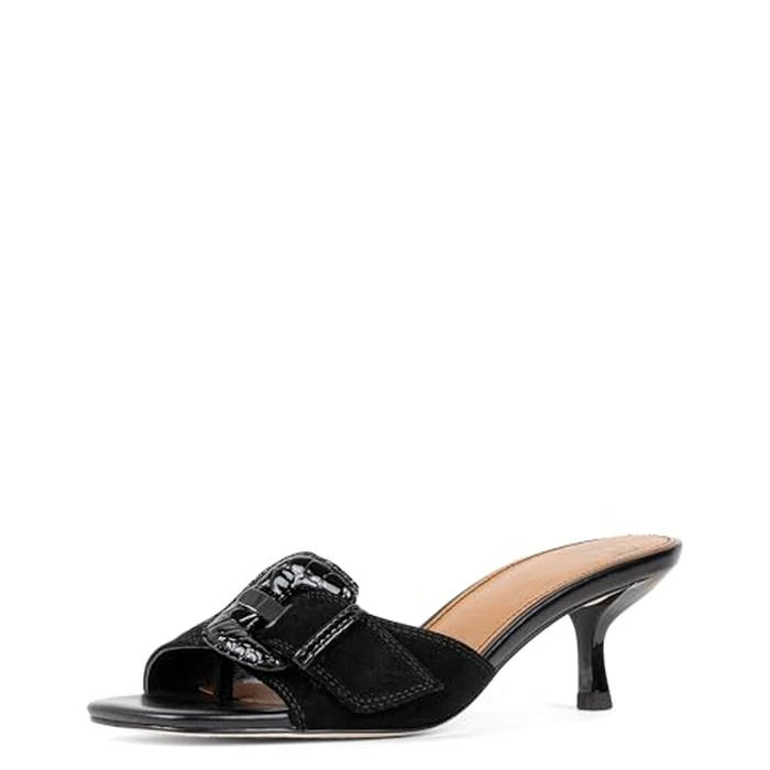 Donald Pliner Women’s Cherry Slide Heeled Sandal, 2.5” Kitten Heel Sandals for Women, Slip On Dress Shoes by Donald J Pliner - Used - Like New condition