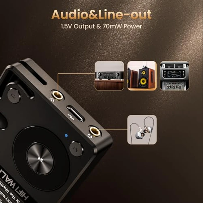 HIFI WALKER H2 HiFi MP3 Player with Bluetooth, Lossless DSD DAC FLAC, High Resolution Music Player, Portable Audio Player with 128GB Memory, Supports up to 512GB by HIFI WALKER - Image 6