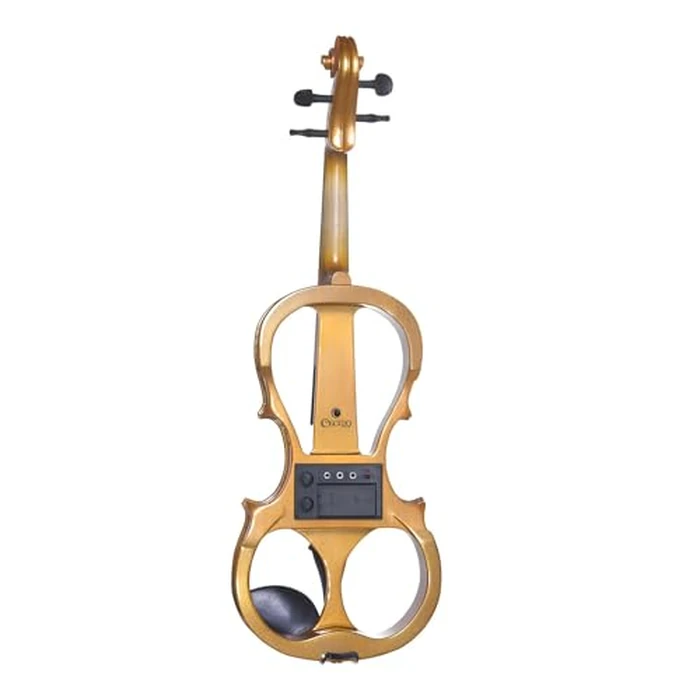Cecilio Left-Handed Electric Violin - 4/4 Full Size Solid Maple Electric Silent Violin with Ebony Fittings, Ideal Gifts for Musicians & Music Enthusiasts, Yellow by Cecilio - Image 5
