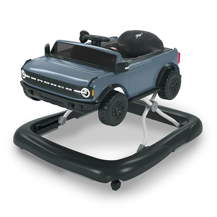Bright Starts Ford Bronco 4-in-1 Blue Grey Baby Activity Center & Push Walker with Removable Interactive Steering Wheel -Toy, 6 Months and up by Bright Starts - Image 1
