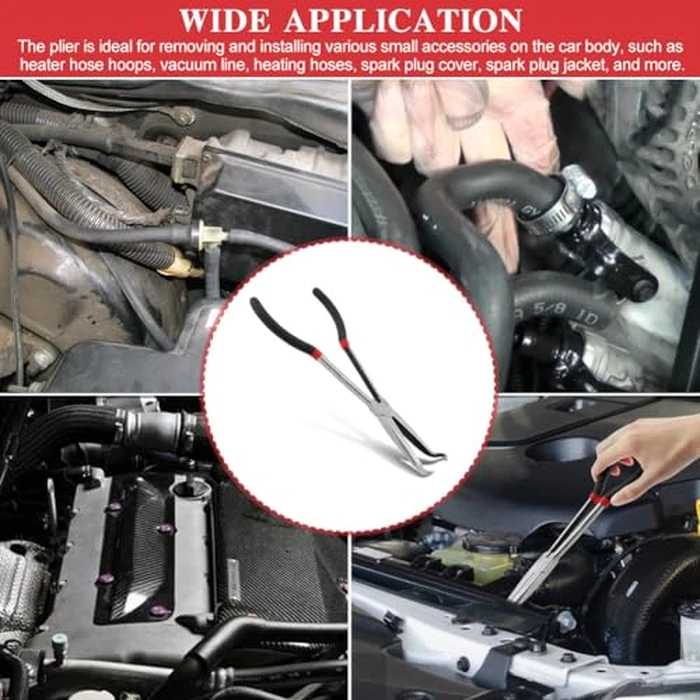 Electrical Disconnect Plier, Professional Automotive Electrical Disconnect Plier Hose Repair Tool Radiator Hose Clamp Long Spark Plug Removal Pliers for Cars (size:275mm/11inch) by EMVANV - Image 8