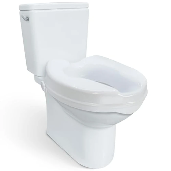 Carex Toilet Seat Riser, Elongated Raised Toilet Seat Adds 2.5 inches to Toilet Height, 300 Pound Weight Capacity Toilet Riser by Carex - Used - Like New condition - US$30.25