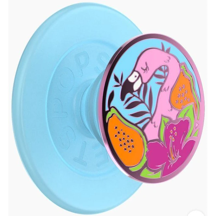 PopSockets PopGrip for MagSafe Phone Grip and Stand - Enamel Flamingo by PopSockets - Image 1