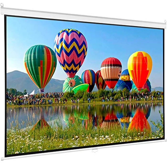 VIVO 100 inch Diagonal Projector Screen, 16:9 Projection HD, 4K 3D 1080P HD Manual Pull Down, PS-M-100 by VIVO - Used - Like New condition