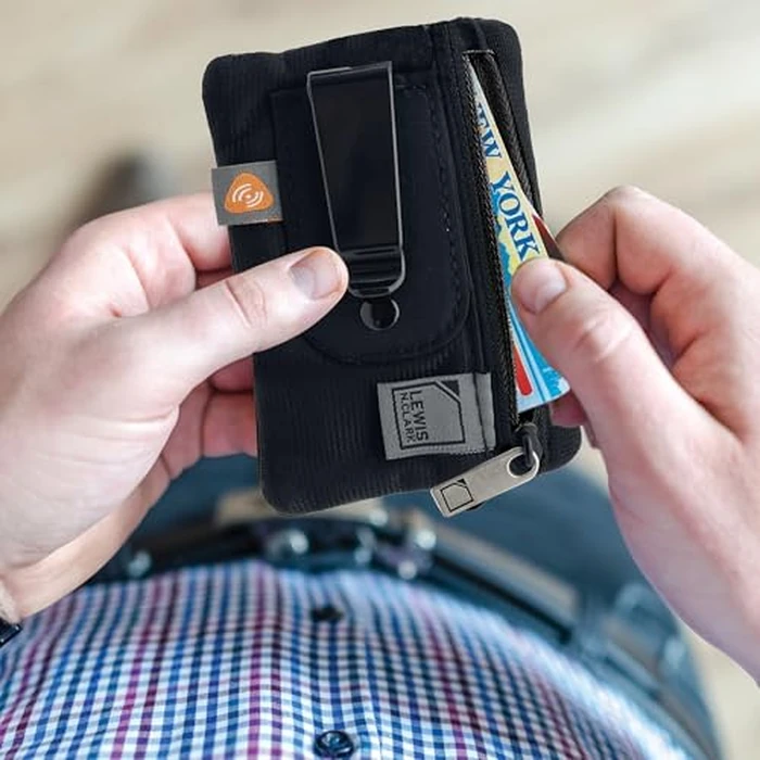 Lewis N. Clark RFID-Blocking Hidden Clip Stash Travel Belt Wallet, Black, One Size by Lewis N. Clark - Image 2