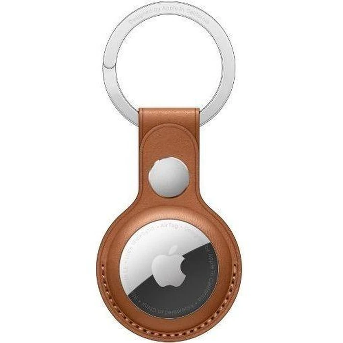Apple Leather Key Ring Case For AirTag - Saddle Brown by Apple - Refurbished - Acceptable condition