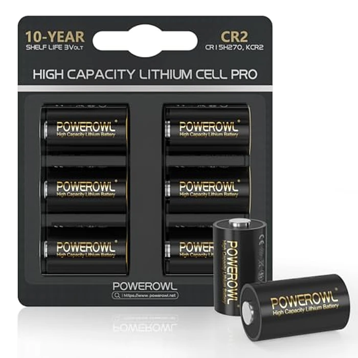 POWEROWL CR2 3V Lithium Battery, 6 Pack High Capacity CR15h270 CR 2 C2 3 Volt Batteries Cell, Long Lasting Power by POWEROWL - Image 1