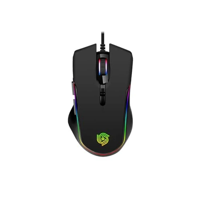 MKETech Electronics Wired Gaming Mouse - Computer Corded Mouse with 6 Programmable Buttons, Up to 7200 DPI Optical Sensor, RGB Lighting, for PC Laptop, Black (Cool Viper) by MKETech Electronics - Used - Very Good condition