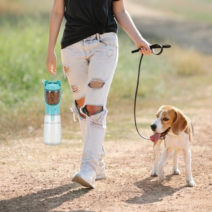 Pooper Scooper for Dogs, Dog Water Bottle with Food Container, Portable Claw Waste Scoop, Easy Clean Up Tool, Lightweight Built-in Garbage Bag Dispenser（Dog Walking Set） by Generic - Image 6