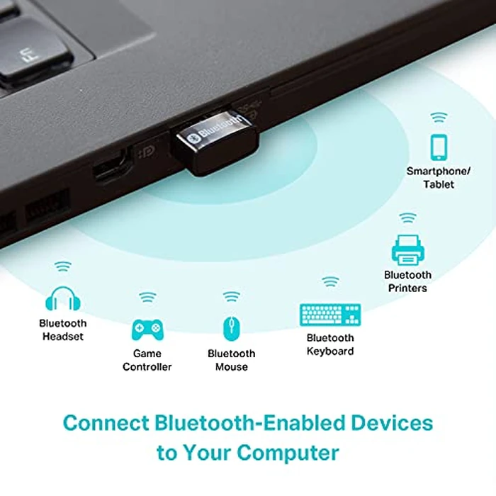 TP-Link USB Bluetooth Adapter for PC, Bluetooth 5.3 Dongle Receiver (UB500) - Plug and Play, Nano Design, EDR & BLE, Supports Windows 11/10/8.1/7 for Wireless Keyboard Mouse Headphone Speaker by TP-Link - Image 2