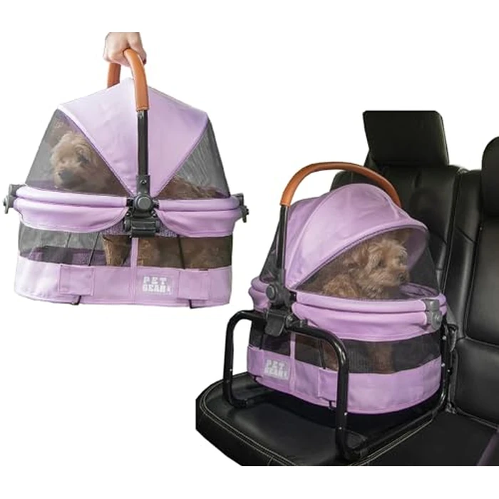 Pet Gear View 360 Ultra Lite Pet Safety Carrier & Car Seat for Small Dogs & Cats Push Button Entry, 15", Larkspur by Pet Gear - Used - Like New condition - CA$90.44