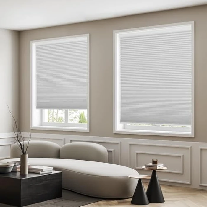 KCO Cordless Cellular Blinds Blackout Window Shades, Room Darkening Honeycomb Shades Blinds for Windows, Bedroom and Nursery 54" W x 64" L,(137W x 163H cm), White by KCO - Image 7