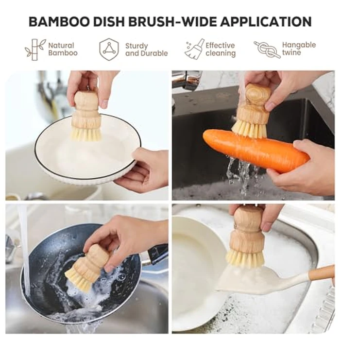 NEECZS Kitchen Soap Dispenser Set with Instant Dry Tray,16 Oz Hand and Dish Soap Amber Glass Dispenser Set,Stainless Steel Pump,Waterproof Labels&Dish Brush,Luxury Soap Bottle for Kitchen,Bathroom by NEECZS - Image 6