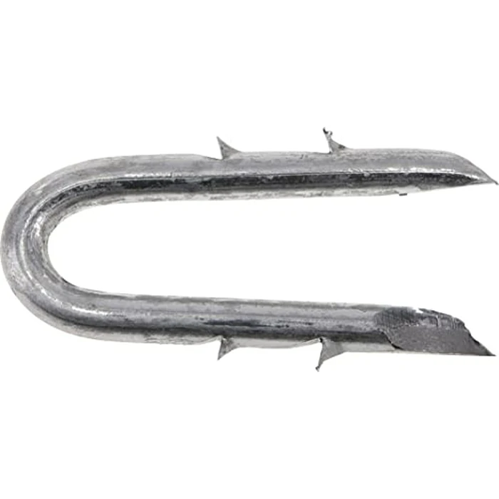 Fas-n-Tite Galvanized Double Barbed Fence Staples 1-1/2" for Attaching Wire Fencing to Wood Fence Posts, Rust-Resistant, Safe for Treated Lumber, 5 Pound Box, 461865 by Fas-n-Tite - Used - Like New condition - US$20.61