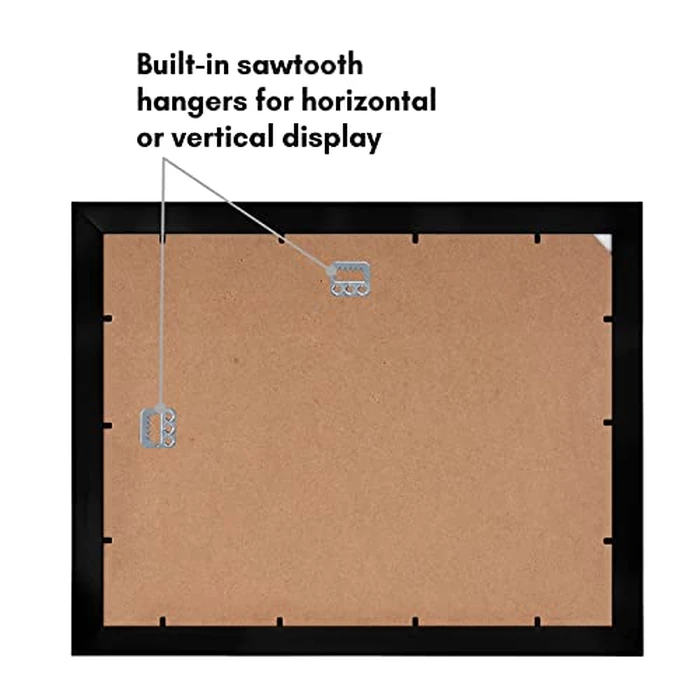 Americanflat 5x7 Double Picture Frame with Shatter-Resistant Glass - Fits Two 5x7 Photos or Use as One 11x14 Picture Frame - Signature Collection - Collage Frames for Wall Display - Black by Americanflat - Image 4