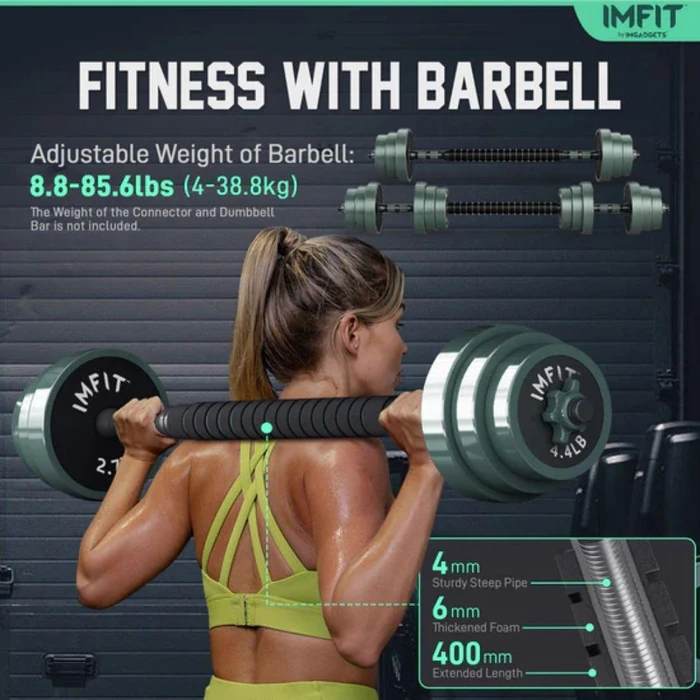 IMGadgets IMFIT AIO Weight Adjustable Dumbbells (1.65 to 85 lbs) - Grey by IMGadgets - Image 4