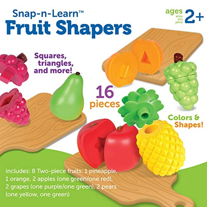 Learning Resources Snap-n-learn Fruit Shapers,Fine Motor Toy for Toddlers, Ages 2+ by Learning Resources - Image 6