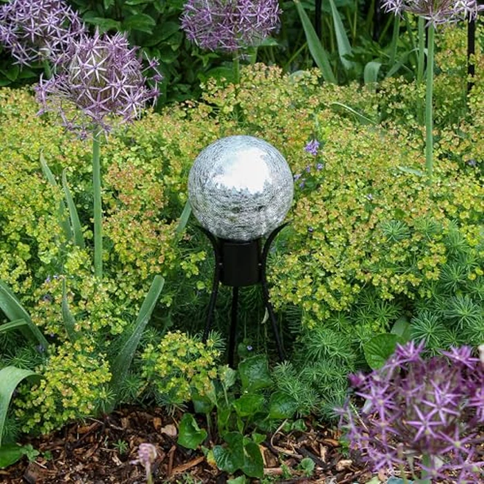 6" Gazing Globe, Silver by Achla Designs - Image 4