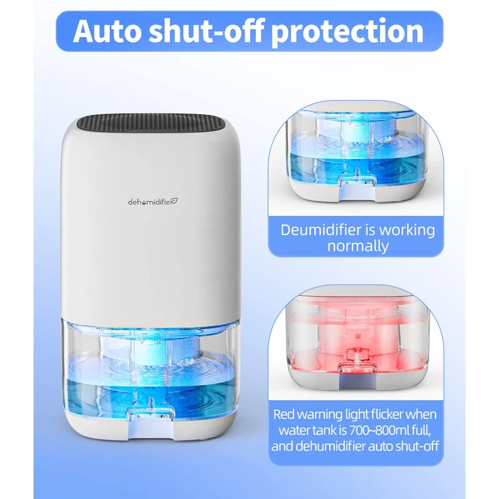 Dehumidifier, 35 OZ Small Dehumidifiers for Bedroom for Home, Quiet with Auto Shut Off, Dehumidifiers for Bedroom (280 sq. ft), Bathroom, RV, Closet, White by TABYIK - Image 5