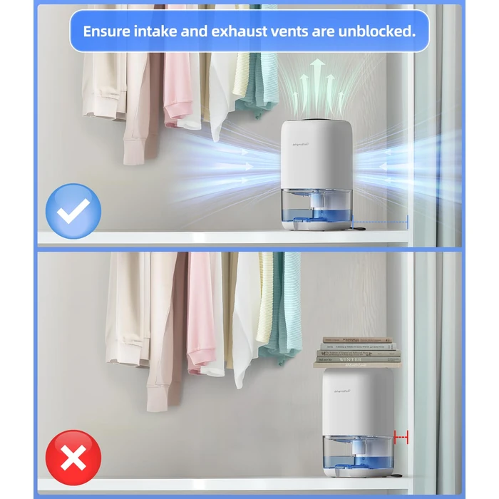 Dehumidifier, 35 OZ Small Dehumidifiers for Bedroom for Home, Quiet with Auto Shut Off, Dehumidifiers for Bedroom (280 sq. ft), Bathroom, RV, Closet, White by TABYIK - Image 7