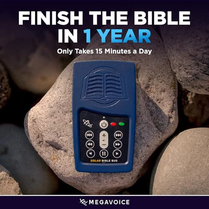 Thru The Bible with J. Vernon McGee + King James Version (KJV) Blue MegaVoice Handheld Solar Powered Audio Bible (TTB+KJV-Solar+) by MEGAVOICE - Image 6