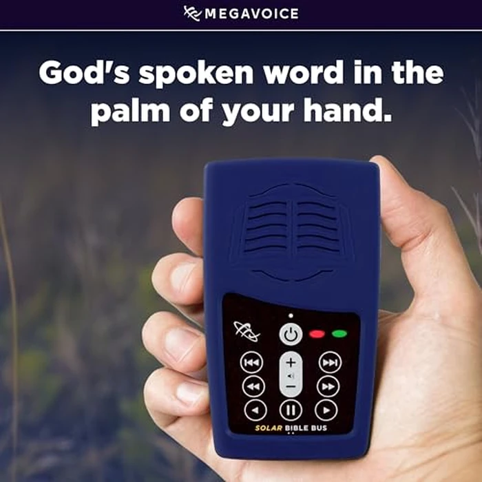 Thru The Bible with J. Vernon McGee + King James Version (KJV) Blue MegaVoice Handheld Solar Powered Audio Bible (TTB+KJV-Solar+) by MEGAVOICE - Image 7