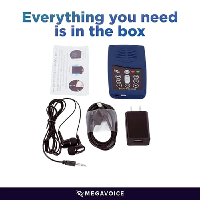 Thru The Bible with J. Vernon McGee + King James Version (KJV) Blue MegaVoice Handheld Solar Powered Audio Bible (TTB+KJV-Solar+) by MEGAVOICE - Image 9