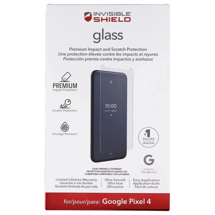 ZAGG Invisible Shield (Glass) Tempered Glass for Google Pixel 4 - Clear by Zagg - Refurbished - Brand New condition