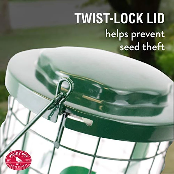 Perky-Pet Squirrel Stumper Wild Bird Feeder - Keep Squirrels Out - 8 Feeding Ports for Wild Birds - 3 lb Wild Bird Seed Capacity - 114G, Green - Decor for Outdoors by Perky-Pet - Image 4