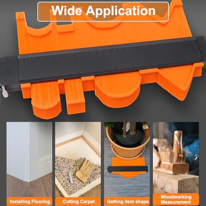 10 Inch Super Gauge Shape and Outline Tool, Contour Gauge Profile Tool with Lock, Measuring Tools Shape Duplicator Woodworking Tools by MECHEER - Image 5