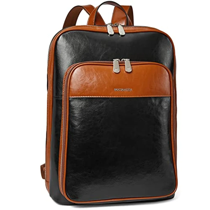 BOSTANTEN 15.6 inch Laptop Backpack Purse for Women Leather Travel Work Backpack Large Size by BOSTANTEN - Used - Good condition