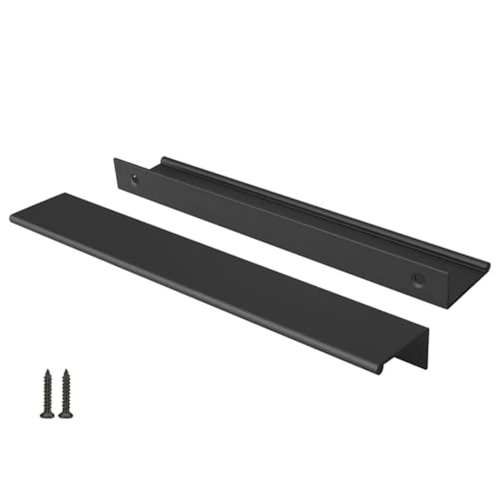 Peaha 25 Pack Kitchen Cabinet Handles 7-1/2 inch Black Pulls for Dresser Drawers Door Edge Finger Pull Aluminum Alloy Hardware by Peaha - Image 1