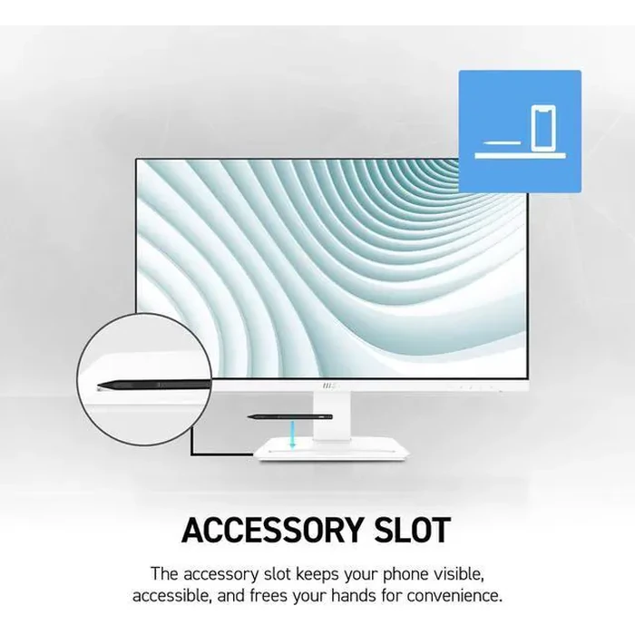 MSI 27" Full HD 144Hz IPS white LCD Computer Monitor with Built-in Speakers for both work and gaming PRO MP273W E14A by MSI - Image 8