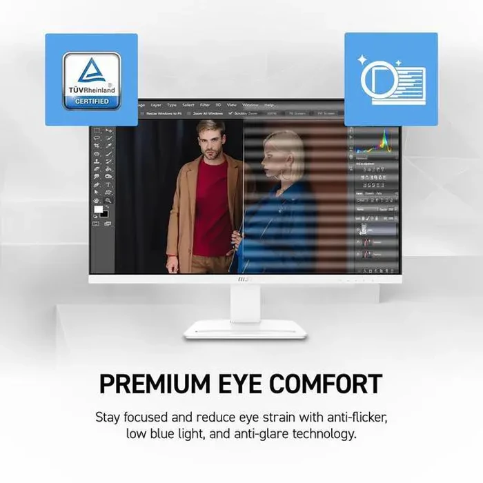 MSI 27" Full HD 144Hz IPS white LCD Computer Monitor with Built-in Speakers for both work and gaming PRO MP273W E14A by MSI - Image 7