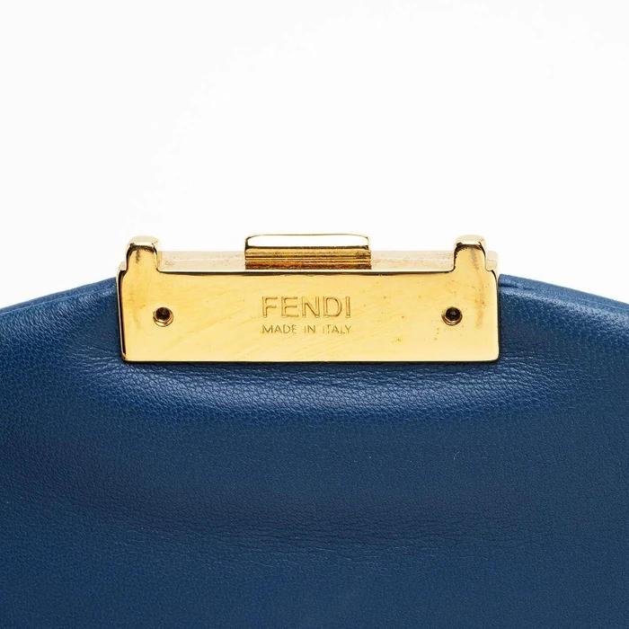 Fendi Leather Be Baguette Shoulder Bag - Leather - Blue by Fendi - Image 10